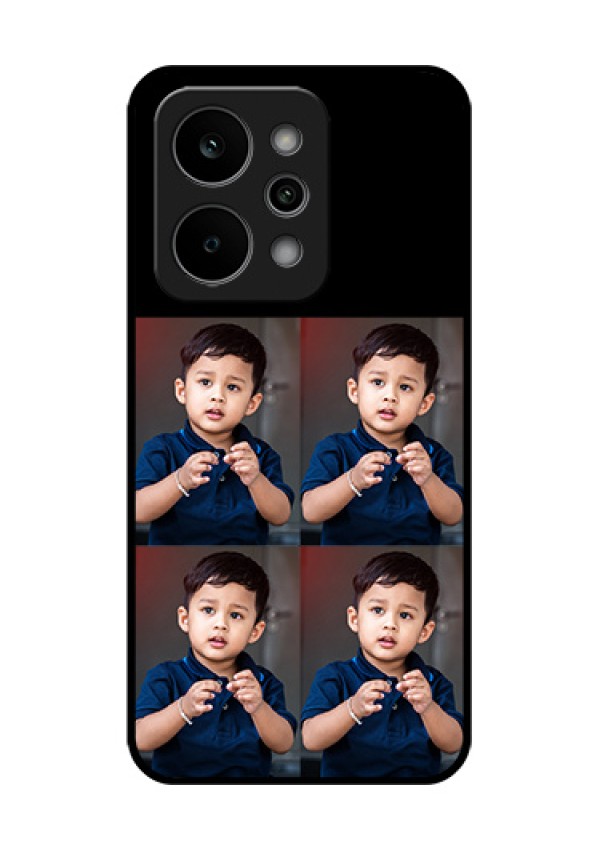 Realme Narzo Power 5G Custom Glass Phone Case - 4 Image Holder Design