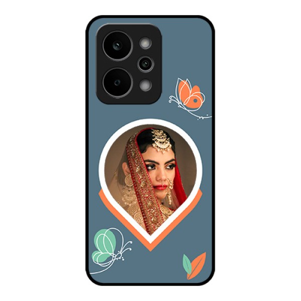 Realme Narzo Power 5G Custom Glass Phone Case - Droplet Butterflies Design Realme Narzo Power 5G Custom Glass Phone Case - Droplet Butterflies Design