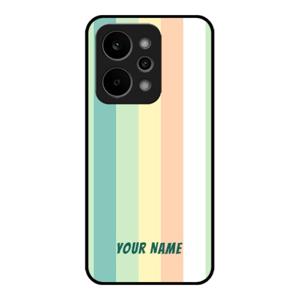 Realme Narzo Power 5G Custom Glass Phone Case - Multi - Colour Stripes Design Realme Narzo Power 5G Custom Glass Phone Case - Multi - Colour Stripes Design