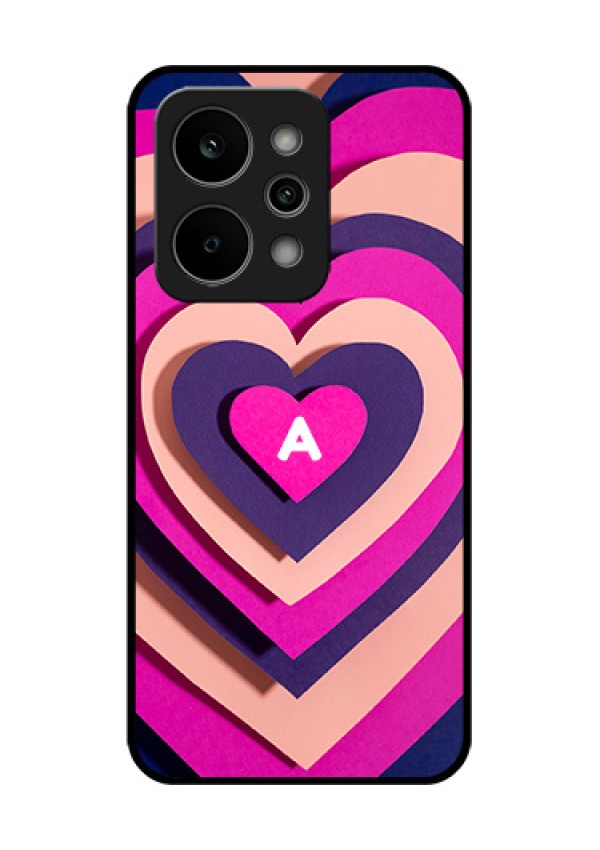Realme Narzo Power 5G Custom Glass Phone Case - Cute Heart Pattern Design