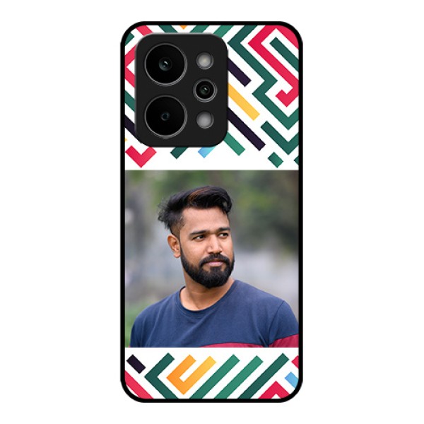 Realme Narzo Power 5G Custom Glass Phone Case - Colorful Maze Pattern Design Realme Narzo Power 5G Custom Glass Phone Case - Colorful Maze Pattern Design