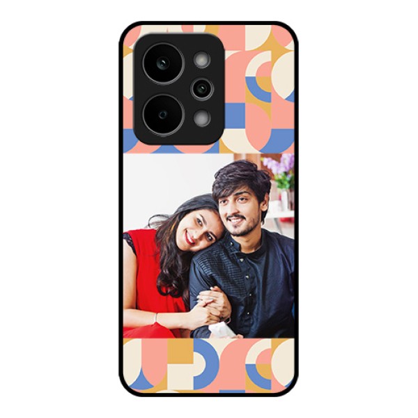 Realme Narzo Power 5G Custom Glass Phone Case - Semi - Circle Maze Pattern Design Realme Narzo Power 5G Custom Glass Phone Case - Semi - Circle Maze Pattern Design
