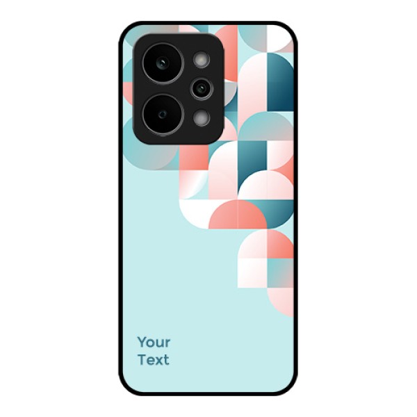 Realme Narzo Power 5G Custom Glass Phone Case - Stylish Semi - Circle Pattern Design Realme Narzo Power 5G Custom Glass Phone Case - Stylish Semi - Circle Pattern Design