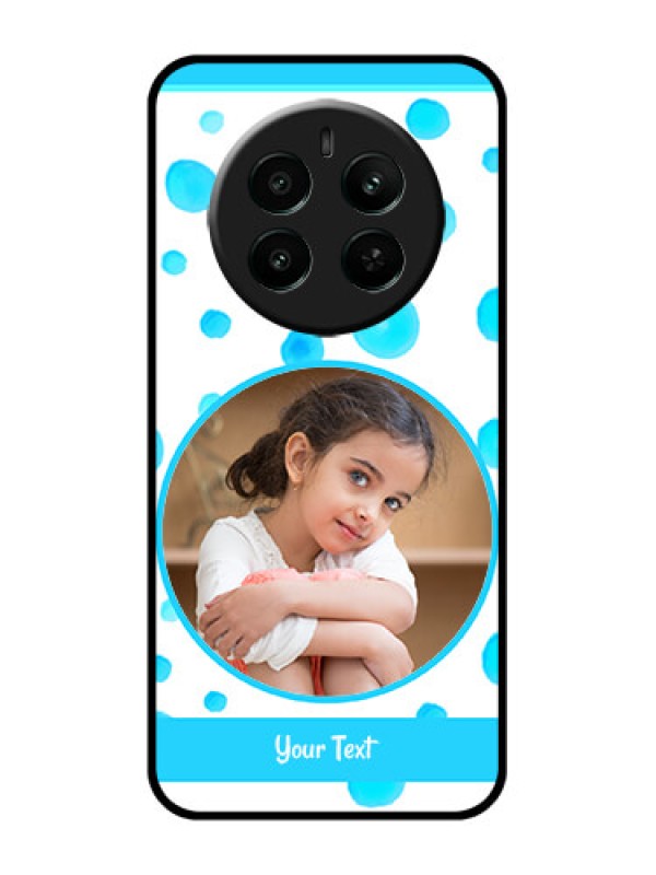 Custom Realme P1 5G Custom Glass Phone Case - Blue Bubbles Pattern Design