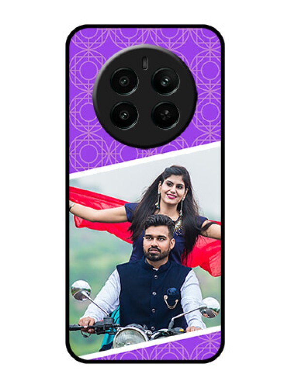 Custom Realme P1 5G Custom Glass Phone Case - Violet Color Pattern Design