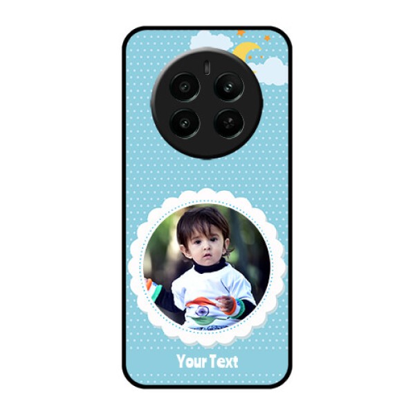 Realme P1 5G Custom Glass Phone Case - Violet Pattern Design