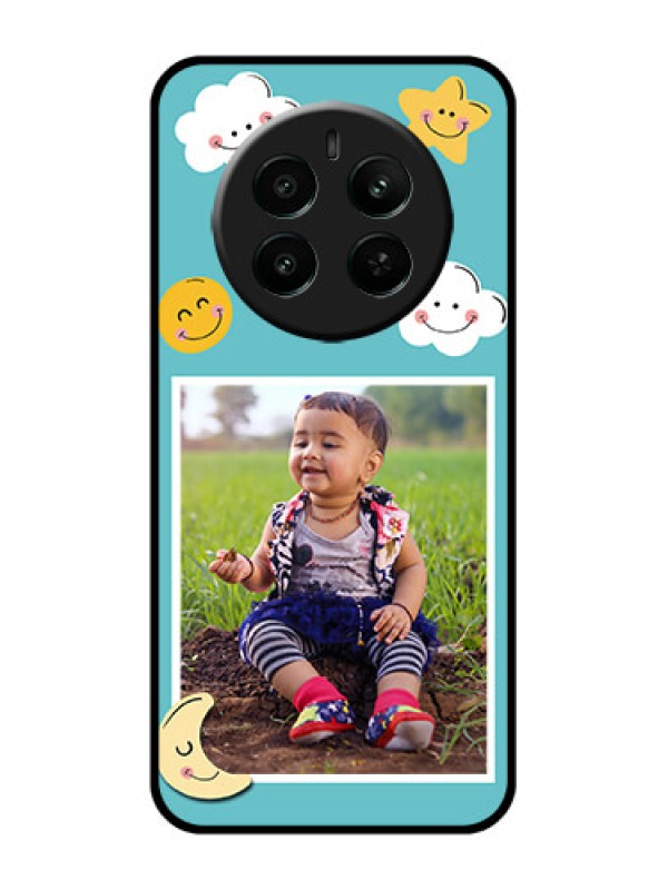 Custom Realme P1 5G Custom Glass Phone Case - Smiley Kids Stars Design