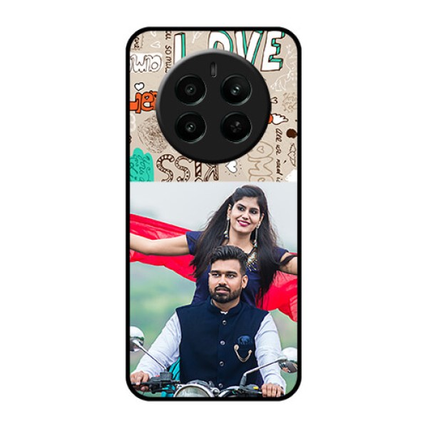 Realme P1 5G Custom Glass Phone Case - Love Doodle Pattern