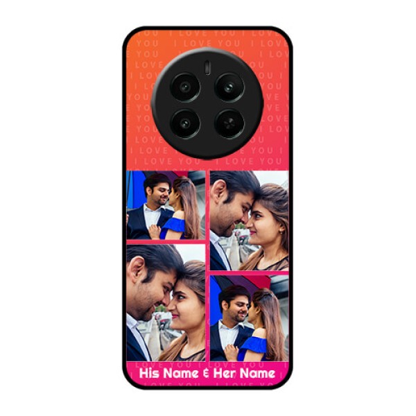 Realme P1 5G Custom Glass Phone Case - I Love You Pink Design