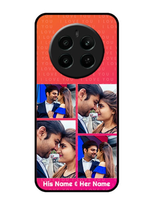 Custom Realme P1 5G Custom Glass Phone Case - I Love You Pink Design