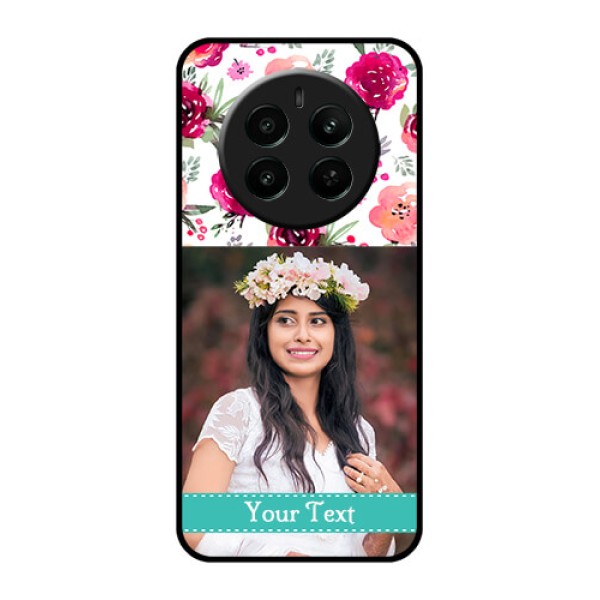 Realme P1 5G Custom Glass Phone Case - Water Colors Floral Design Realme P1 5G Custom Glass Phone Case - Water Colors Floral Design