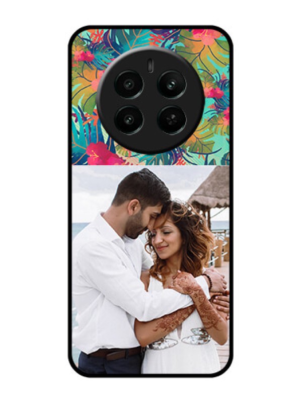 Custom Realme P1 5G Custom Glass Phone Case - Watercolor Floral Design