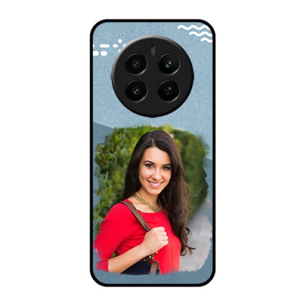 Realme P1 5G Custom Glass Phone Case - Grunge Line Art Design