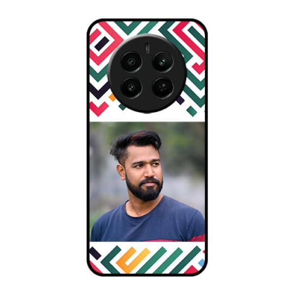 Realme P1 5G Custom Glass Phone Case - Colorful Maze Pattern Design Realme P1 5G Custom Glass Phone Case - Colorful Maze Pattern Design
