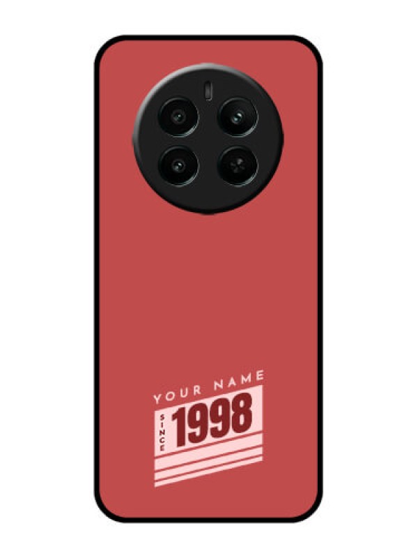 Custom Realme P1 5G Custom Glass Phone Case - Red Custom Year Of Birth Design