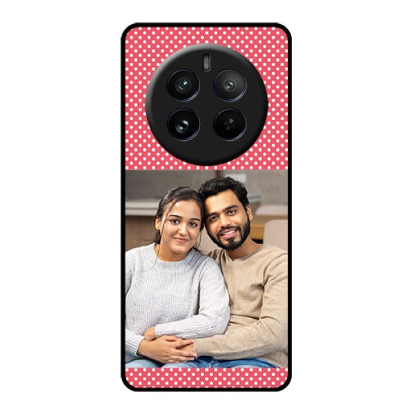 Realme P1 Pro 5G Custom Glass Phone CaseWhite Dotted Design