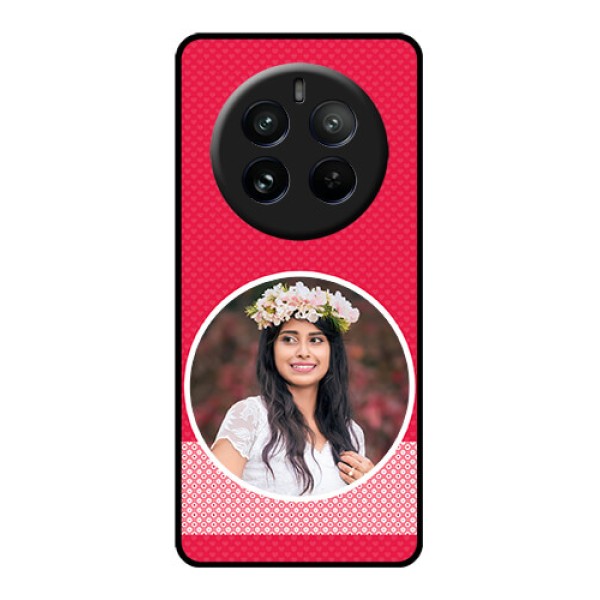 Realme P1 Pro 5G Custom Glass Phone CasePink Color Pattern Design