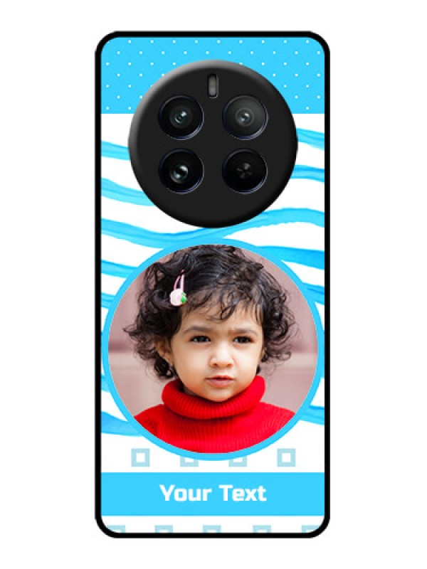 Custom Realme P1 Pro 5G Custom Glass Phone CaseSimple Blue Case Design