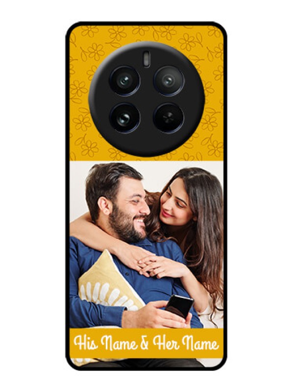 Custom Realme P1 Pro 5G Custom Glass Phone CaseYellow Floral Design