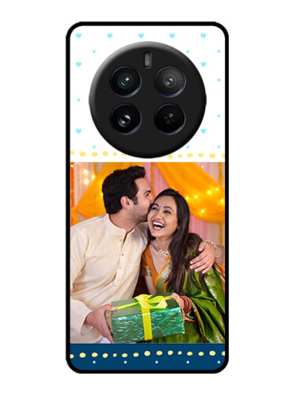 Custom Realme P1 Pro 5G Custom Glass Phone CaseWhite And Blue Abstract Design