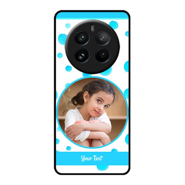 Realme P1 Pro 5G Custom Glass Phone CaseBlue Bubbles Pattern Design Realme P1 Pro 5G Custom Glass Phone CaseBlue Bubbles Pattern Design