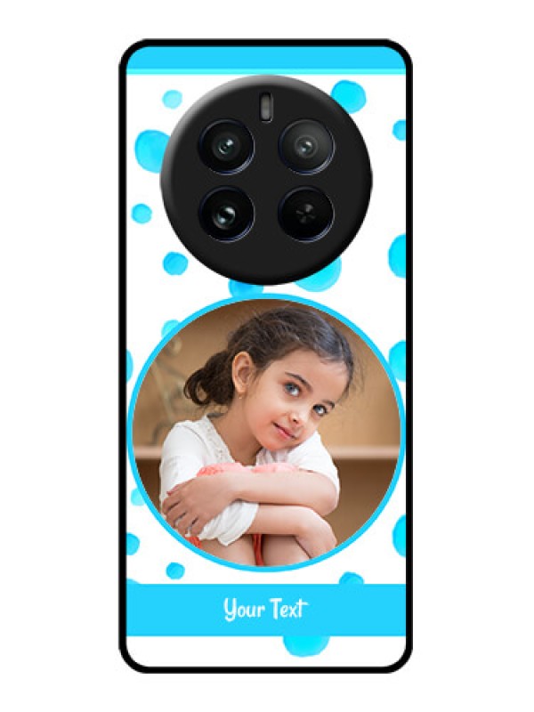 Custom Realme P1 Pro 5G Custom Glass Phone CaseBlue Bubbles Pattern Design