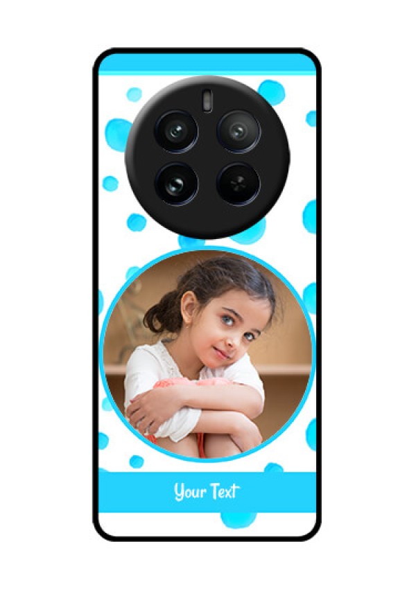 Realme P1 Pro 5G Custom Glass Phone CaseBlue Bubbles Pattern Design