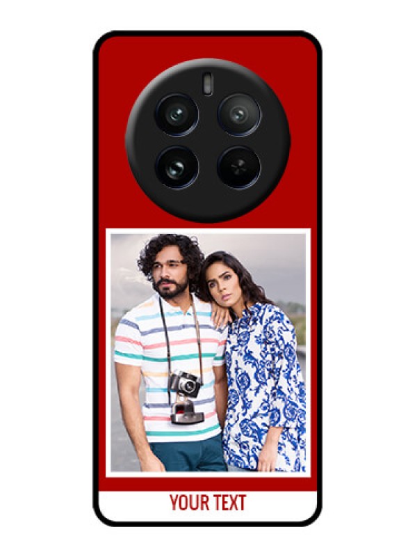 Custom Realme P1 Pro 5G Custom Glass Phone CaseRed Color Design