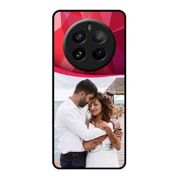 Realme P1 Pro 5G Custom Glass Phone CaseRed Abstract Design