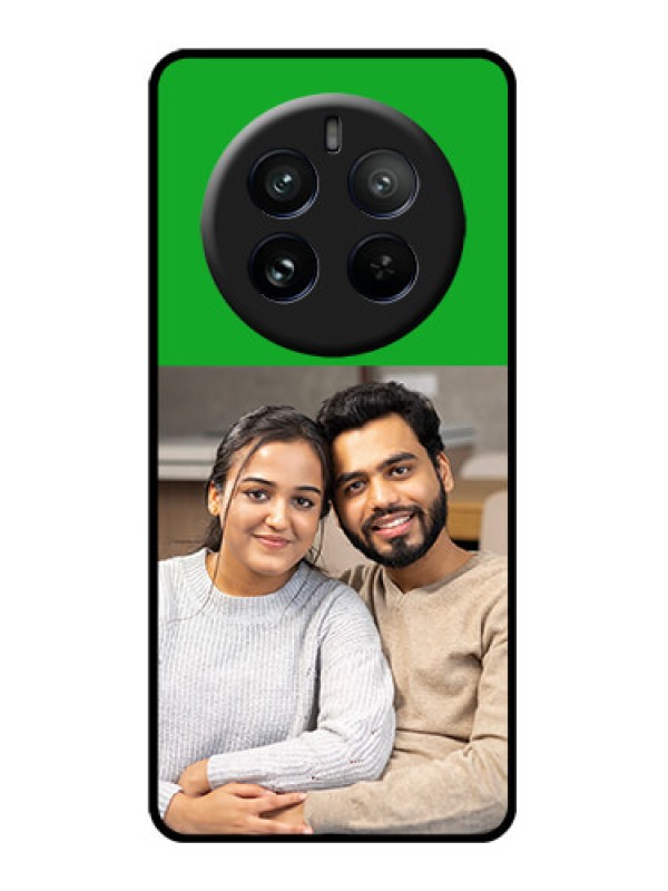 Custom Realme P1 Pro 5G Custom Glass Phone CaseGreen Pattern Design