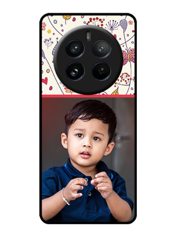 Custom Realme P1 Pro 5G Custom Glass Phone CasePremium Floral Design