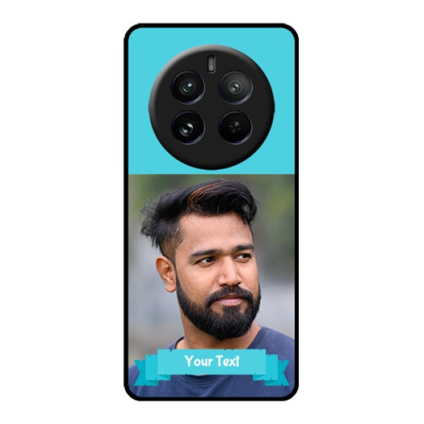 Realme P1 Pro 5G Custom Glass Phone CaseBlue Color Design Realme P1 Pro 5G Custom Glass Phone CaseBlue Color Design