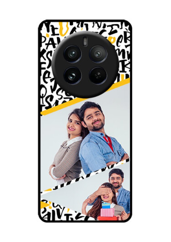 Realme P1 Pro 5G Custom Glass Phone CaseLetters Pattern Design