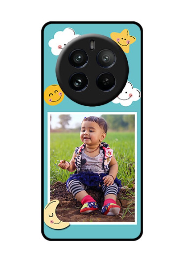 Realme P1 Pro 5G Custom Glass Phone CaseSmiley Kids Stars Design