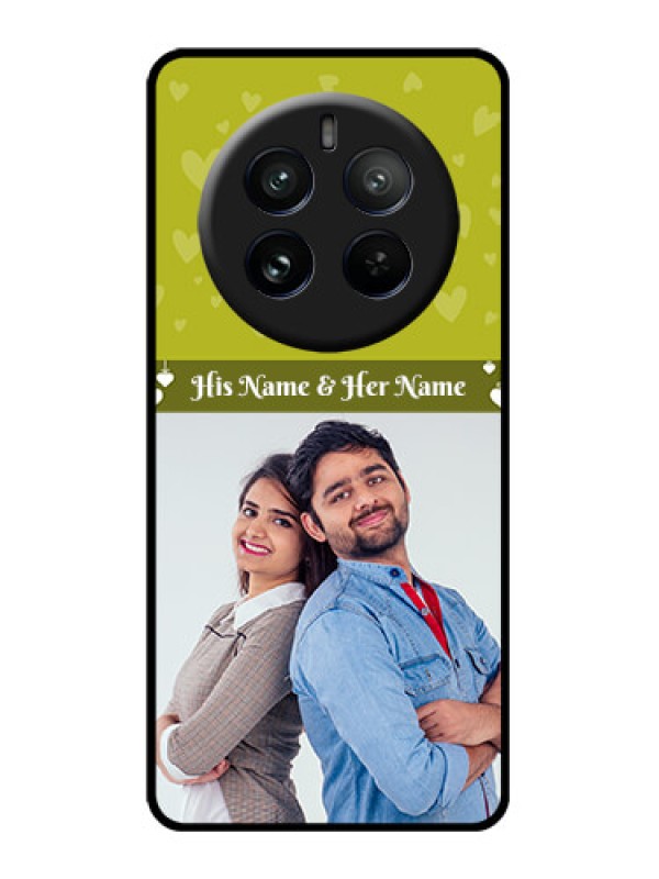 Custom Realme P1 Pro 5G Custom Glass Phone CaseYou and Me Heart Design