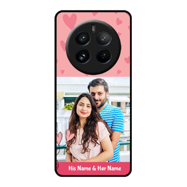 Realme P1 Pro 5G Custom Glass Phone CaseLove Design Peach Color Realme P1 Pro 5G Custom Glass Phone CaseLove Design Peach Color