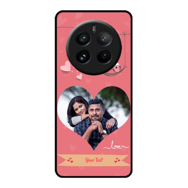 Realme P1 Pro 5G Custom Glass Phone CasePeach Color Love Design Realme P1 Pro 5G Custom Glass Phone CasePeach Color Love Design