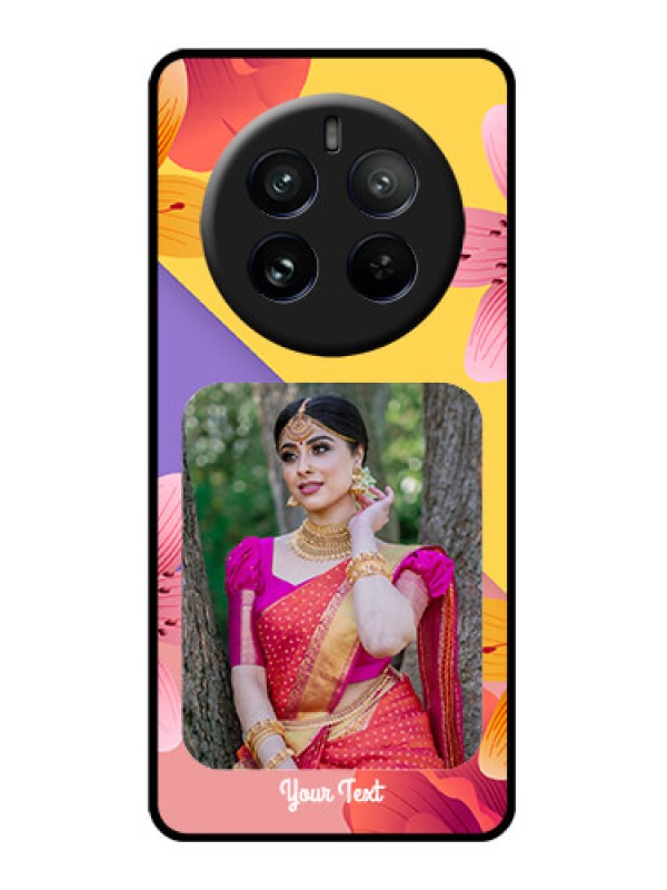 Custom Realme P1 Pro 5G Custom Glass Phone Case3 Image With Vintage Floral Design