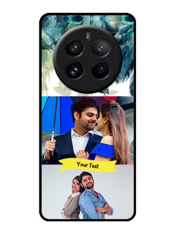 Custom Realme P1 Pro 5G Custom Glass Phone CaseImage With Boho Peacock Feather Design