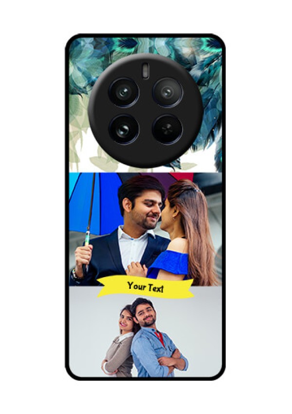 Realme P1 Pro 5G Custom Glass Phone CaseImage With Boho Peacock Feather Design