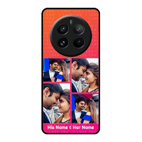 Realme P1 Pro 5G Custom Glass Phone CaseI Love You Pink Design