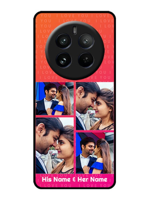 Custom Realme P1 Pro 5G Custom Glass Phone CaseI Love You Pink Design