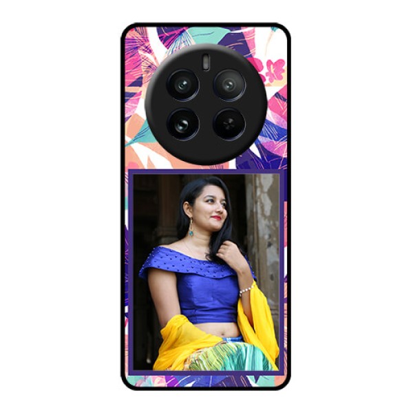 Realme P1 Pro 5G Custom Glass Phone CaseAbstract Floral Design