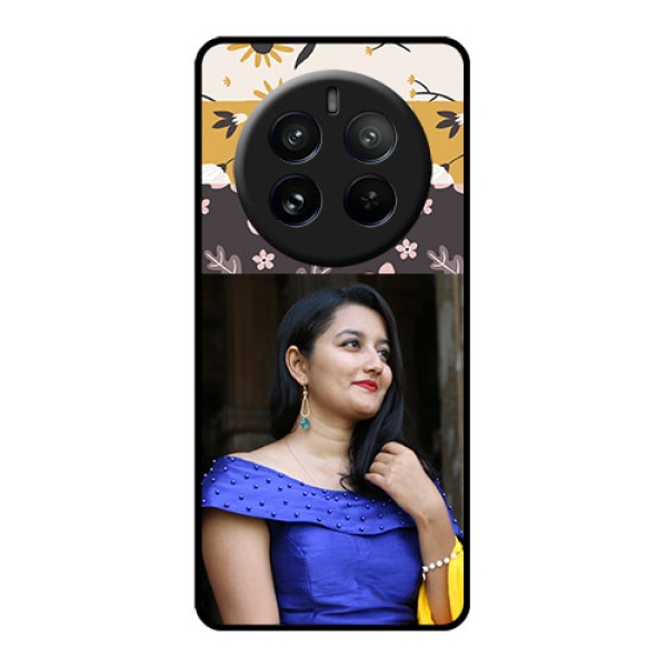 Realme P1 Pro 5G Custom Glass Phone CaseStylish Floral Design