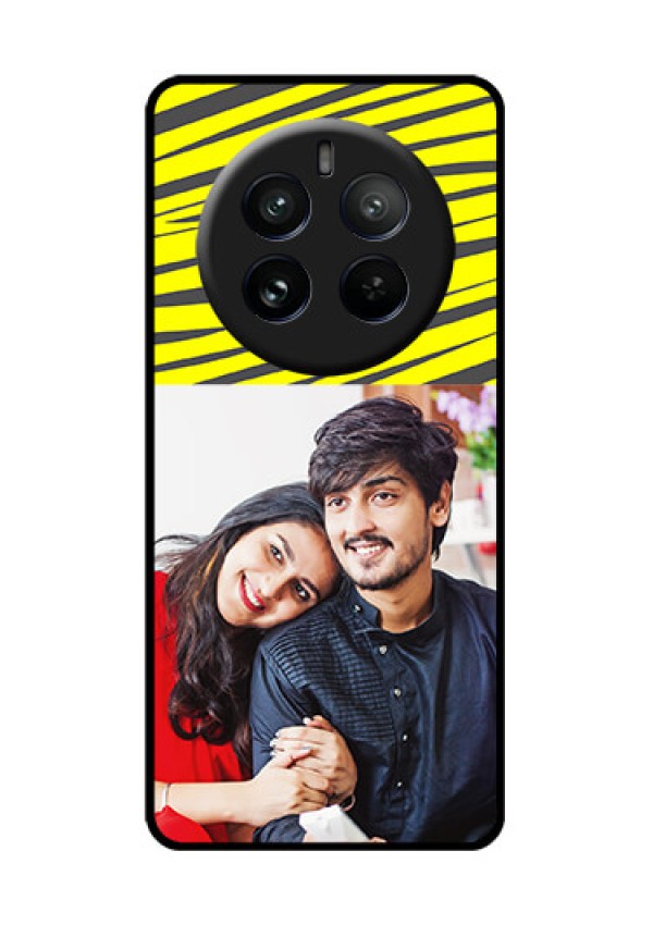 Realme P1 Pro 5G Custom Glass Phone CaseYellow Abstract Design