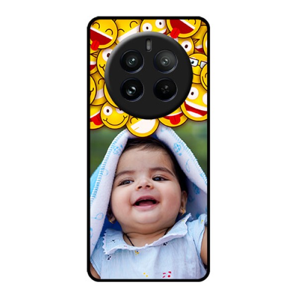 Realme P1 Pro 5G Custom Glass Phone CaseWith Smiley Emoji Design Realme P1 Pro 5G Custom Glass Phone CaseWith Smiley Emoji Design