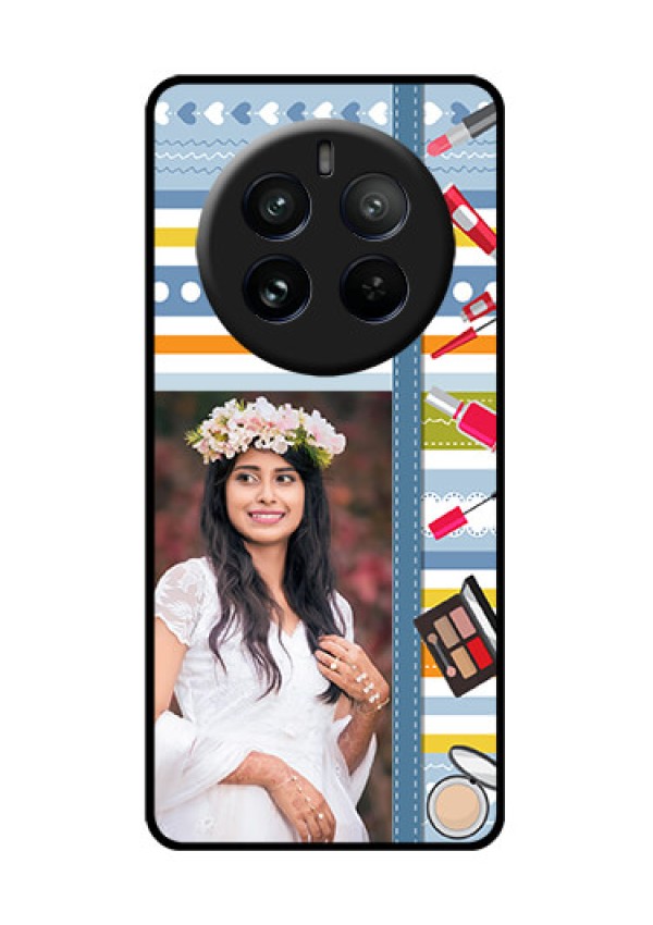Realme P1 Pro 5G Custom Glass Phone CaseMakeup Icons Design