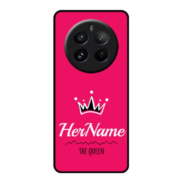 Realme P1 Pro 5G Custom Glass Phone CaseQueen With Name Design Realme P1 Pro 5G Custom Glass Phone CaseQueen With Name Design