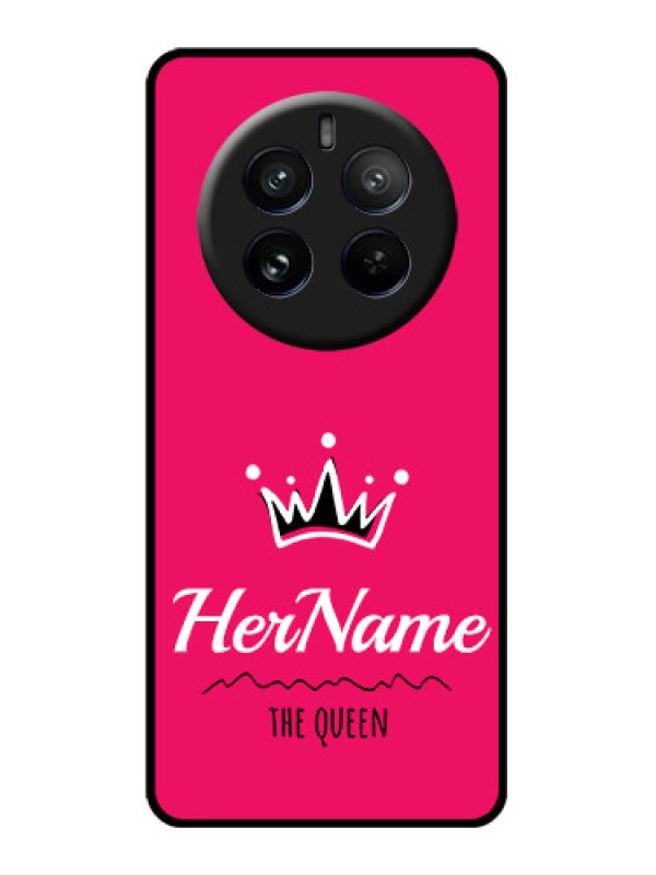 Custom Realme P1 Pro 5G Custom Glass Phone CaseQueen With Name Design