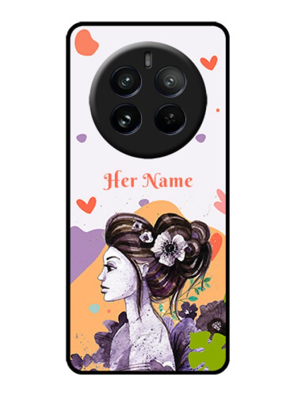 Custom Realme P1 Pro 5G Custom Glass Phone CaseWoman And Nature Design